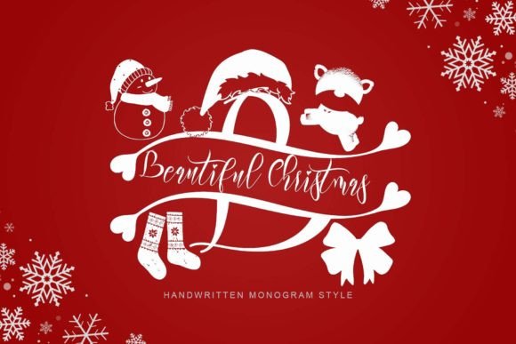 Beautiful Christmas Monogram: The Perfect Typeface for Seasonal Crafts