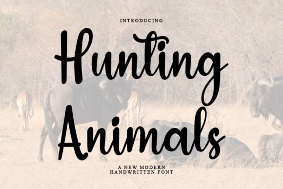 Hunting Animals: A Handwritten Font for Modern Web Design