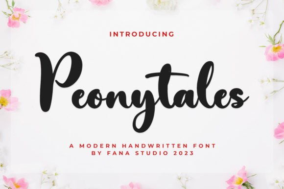 Peonytales: The Perfect Script Typeface for Editorial Design