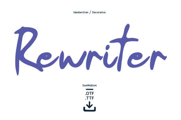 Rewriter Typeface: A Handwritten Font for Modern Web Design