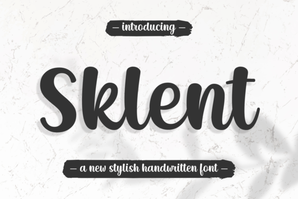 Sklent: A Stylish Handwritten Typeface for Authentic Branding